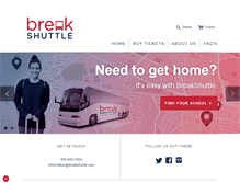 Tablet Screenshot of breakshuttle.com